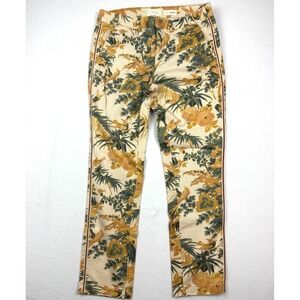 CHINO‎ by Anthropologie Relaxed Floral Print Pants Size 29x29 Striped Casual